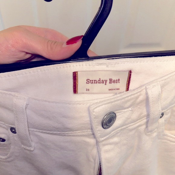 White Okinawa Jean Shorts - Picture 2 of 3